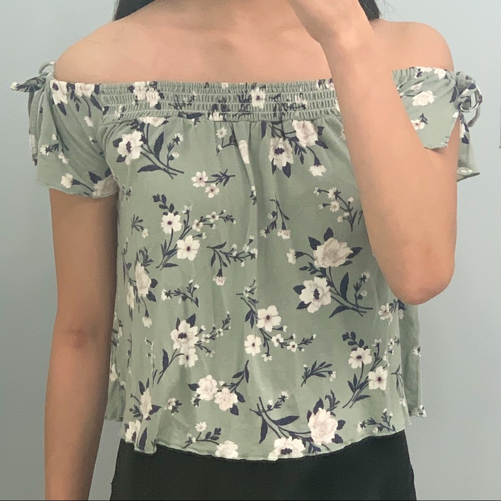 floral off the shoulder top